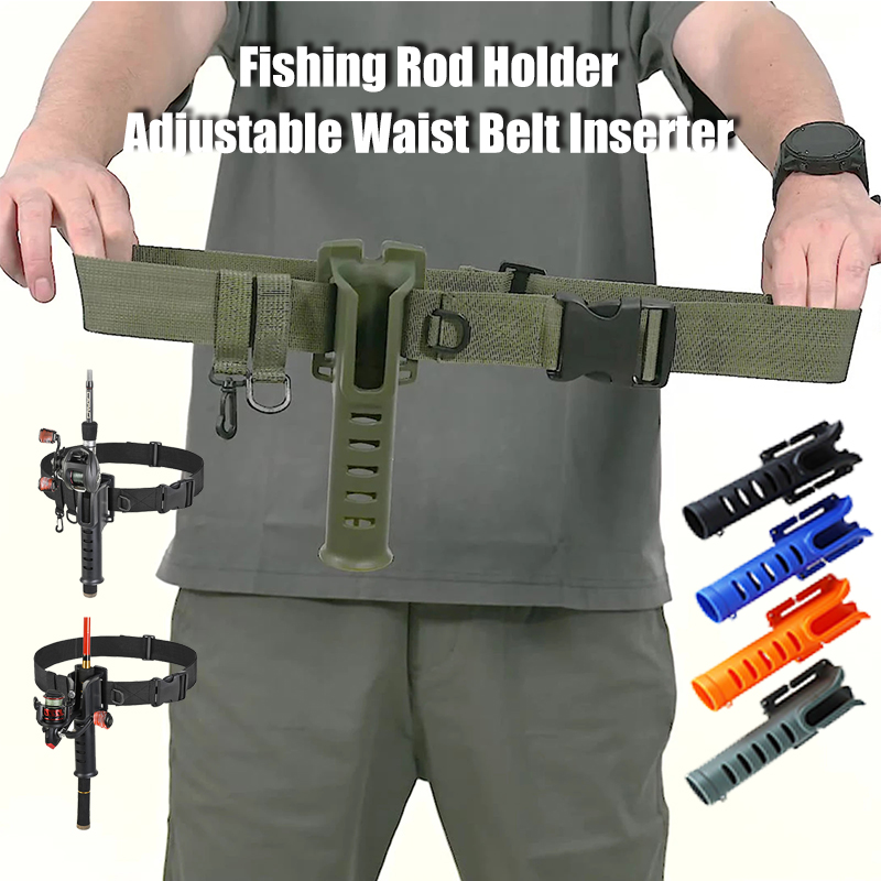 Fishing Rod Spinning - Cinturón de pesca colgante, soporte de