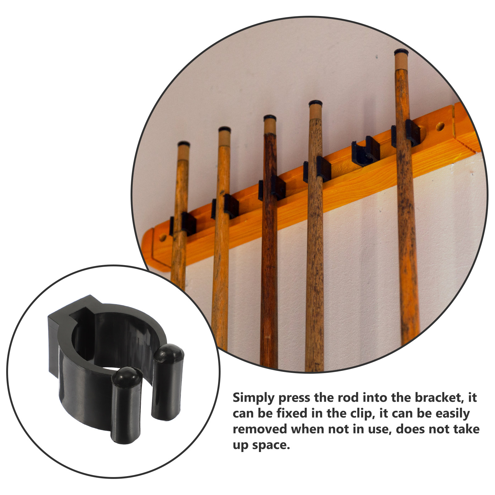 12 piezas de clips de plástico - Fishing Rod Rack reseña y precio