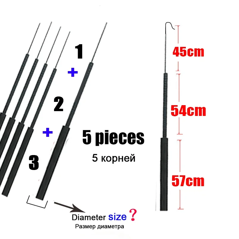 4,1mm-6,4mm 5 piezas punta de  - Fishing Rod Tip Replacement reseña y precio