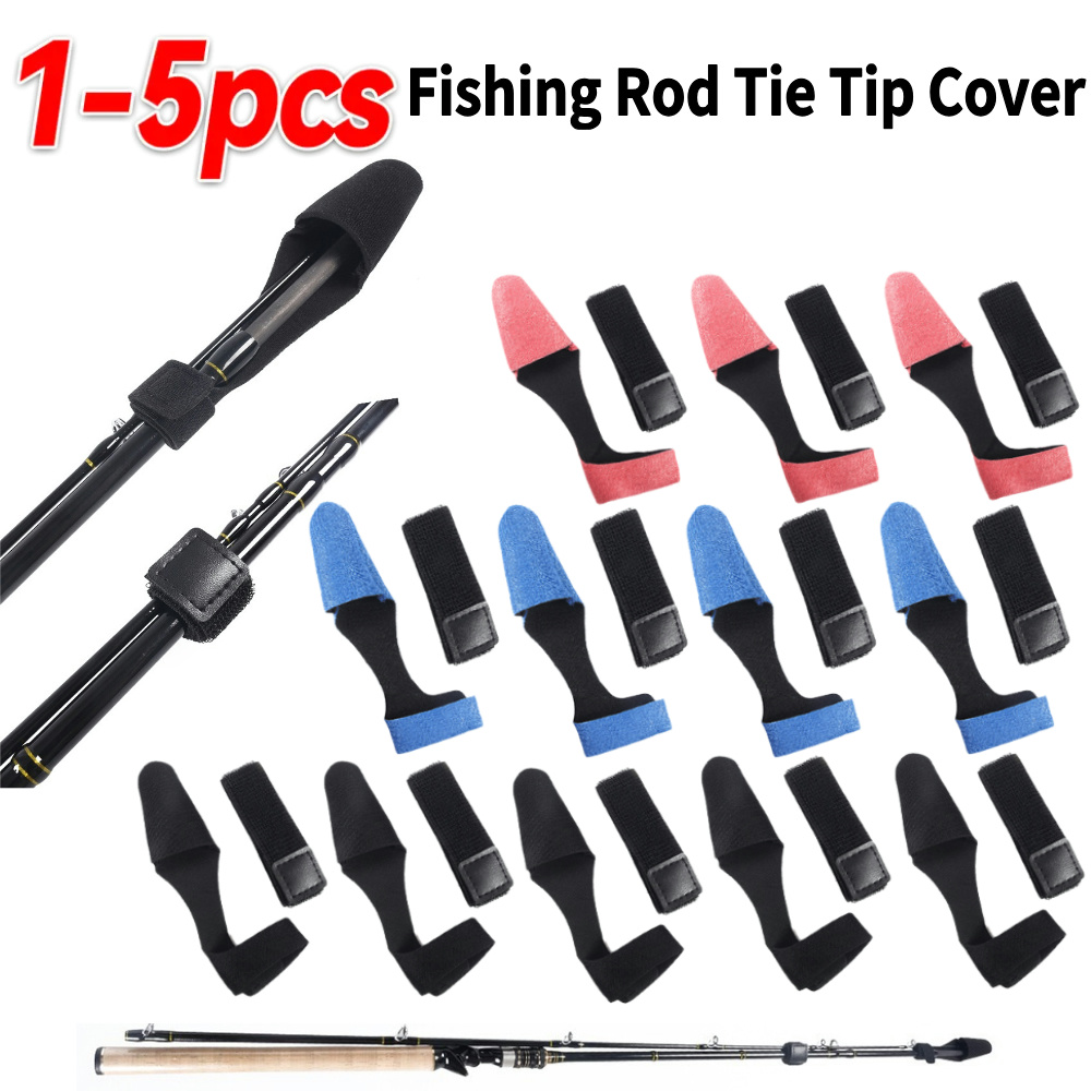 1-5 uds cubierta de punta de a - Fishing Rod Case reseña y precio