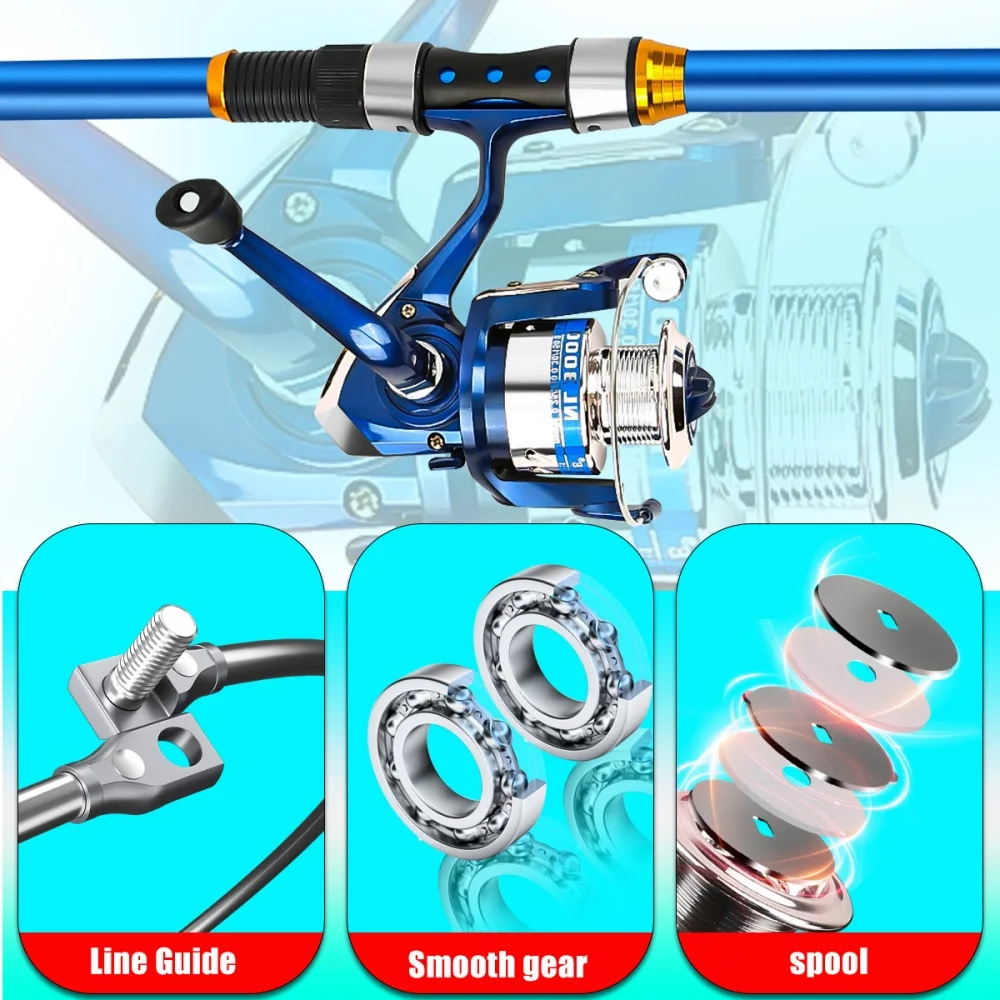 Juego de cañas de pescar teles - Fishing Rod Carbon Fiber reseña y precio